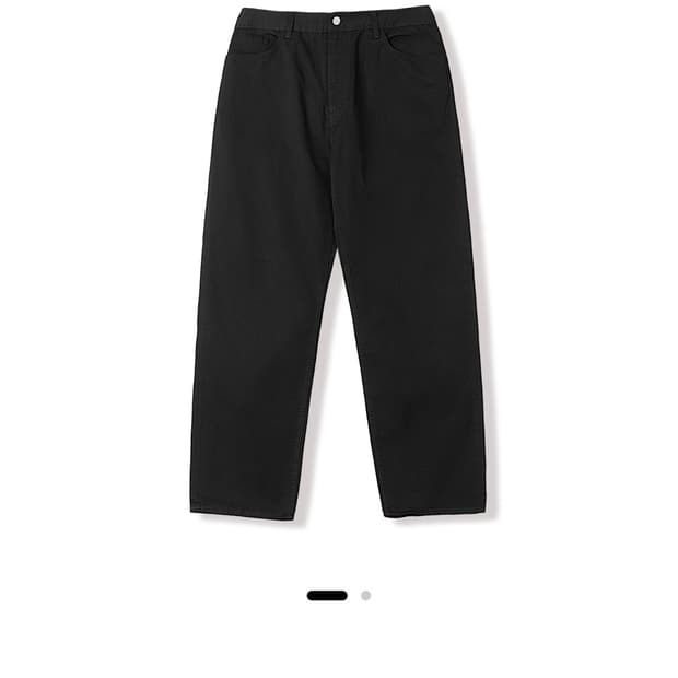 레귤러 트윌 코튼 팬츠 (블랙) 