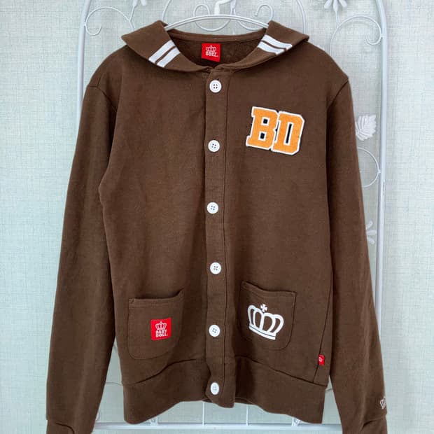 jpn vintage 베이비돌 브라운 카라 긴팔 티셔츠 y2k 스트릿 갸