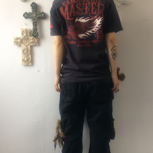 Skull printing t shirt