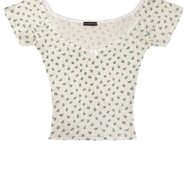 플리즈노팔로우 엠마리본 쇼츠탑 아이보리