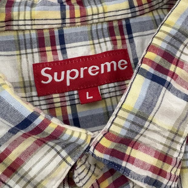 슈프림 00s 반팔 체크셔츠
