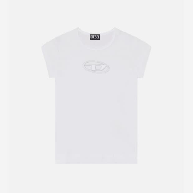 Diesel 피카부 로고 반팔 티셔츠 화이트
