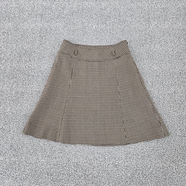 [67-91] 헤지스 하운드 체크  A라인 미니 스커트1104JM3