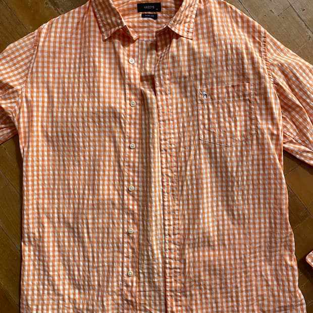 헤지스 깅엄체크 셔츠 105 슬림핏