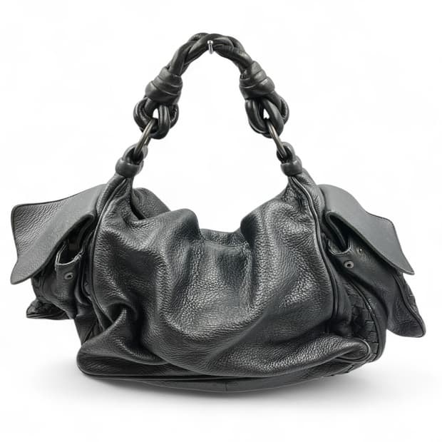 보테가베네타 인트레치아토 가죽 원숄더백