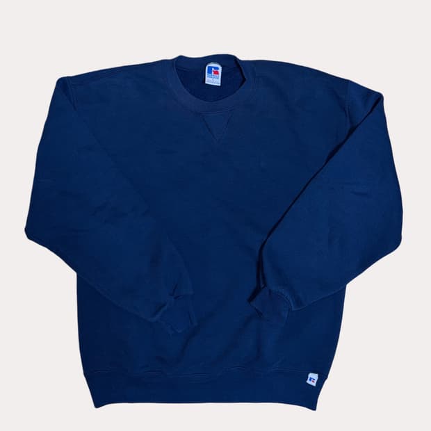 *90s Russell sweat Navy L