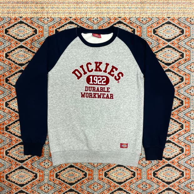 디키즈 스펠로고 네이비 기모 맨투맨 티셔츠 여성S