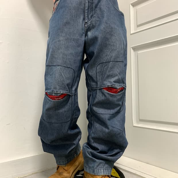 FUBU 절개 디테일 데님팬츠