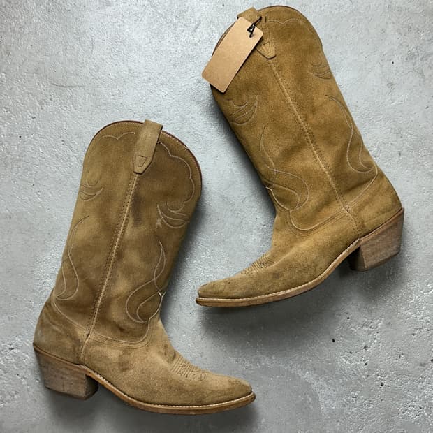 90's USA 아크메 러프아웃 스웨이드 웨스턴 부츠 카우보이 부츠