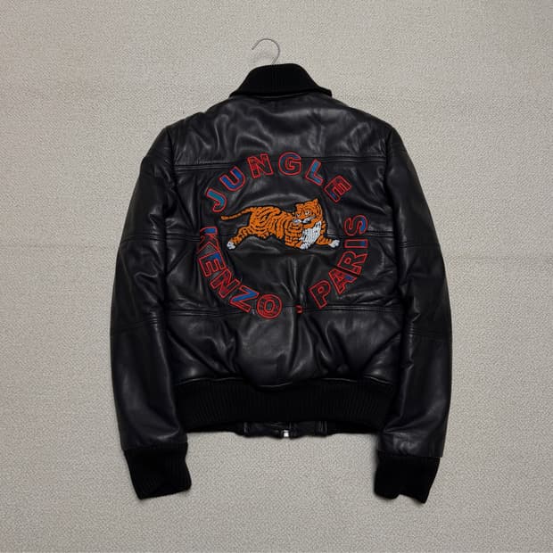 겐조 X H&M 정글 프린트 레더 자켓