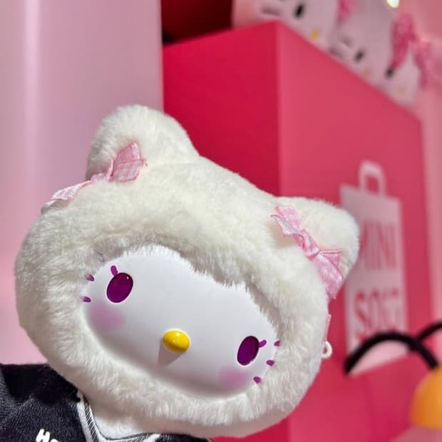 키부부 키티 라부부 헬로키티 팝스타 인형 키링 참 