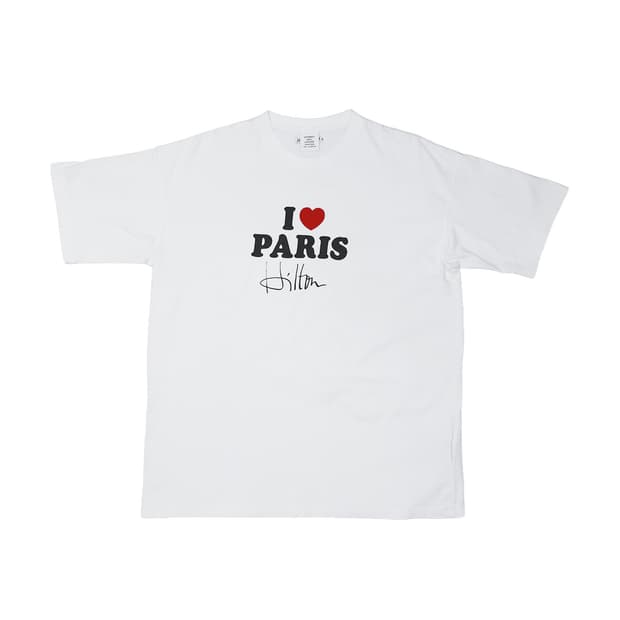 [정품]베트멍 아이 러브 파리 패리스 힐튼 프린팅 티셔츠 XS