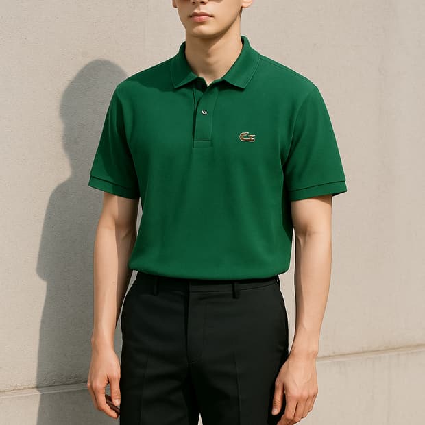 라코스테. 남자 클래식 핏 반팔 폴로 셔츠