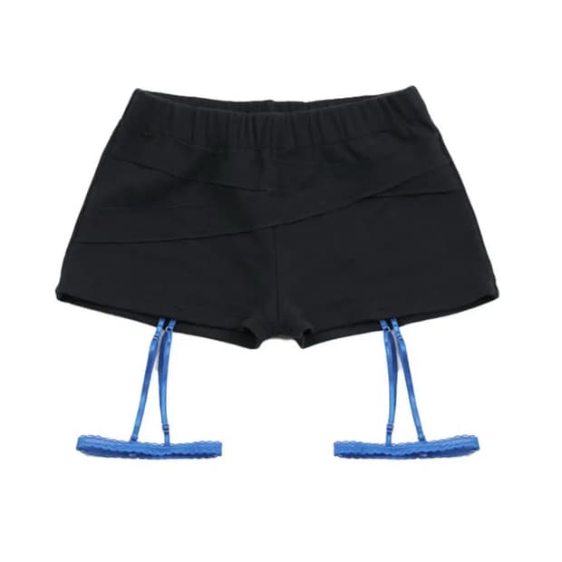 오스하이 가터쇼츠 블랙