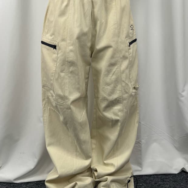 미스치프 베이지 드로잉 스트링 배기 팬츠