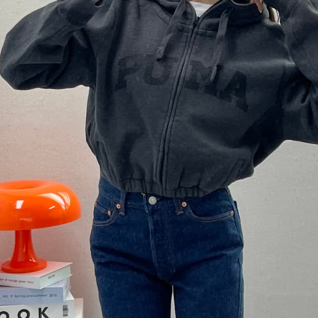 (WOMEN)퓨마 크롭 후드-M1476