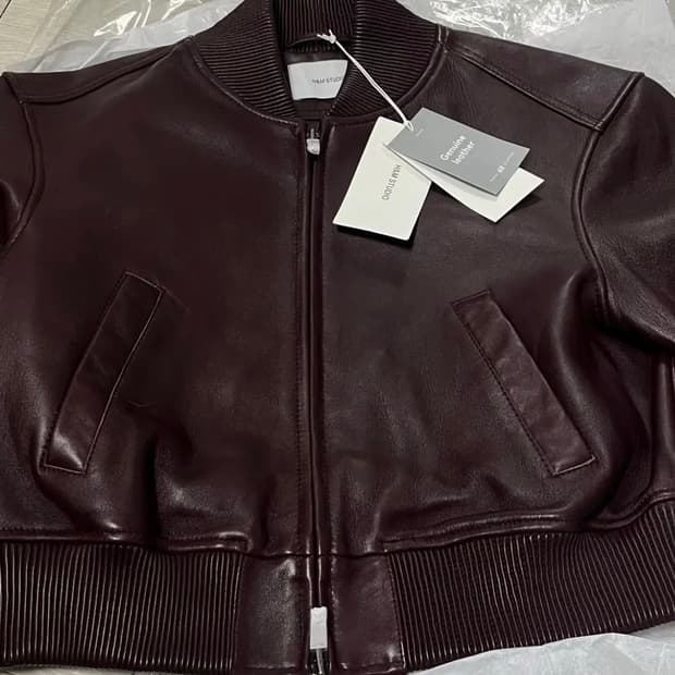[S]H&M 에이치앤엠 스튜디오 레더 보머 레더 자켓