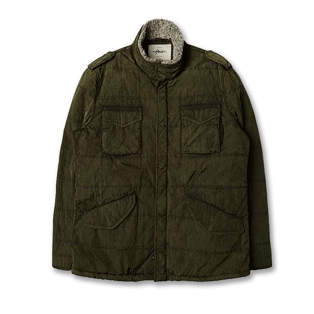 헤보 [Hevo] 올리브 그린 나일론 밀리터리 필드자켓 스톤아일랜드 원단