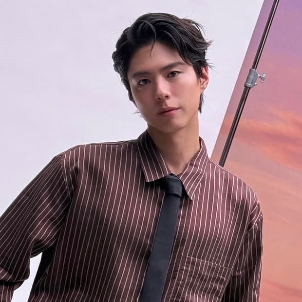 렉토 25FW 르에 스트라이프 셔츠 레드 브라운