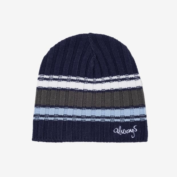 올웨이즈 두 왓 유 슈드 두 케이블 니트 클라이드 비니 실버/그레이/블