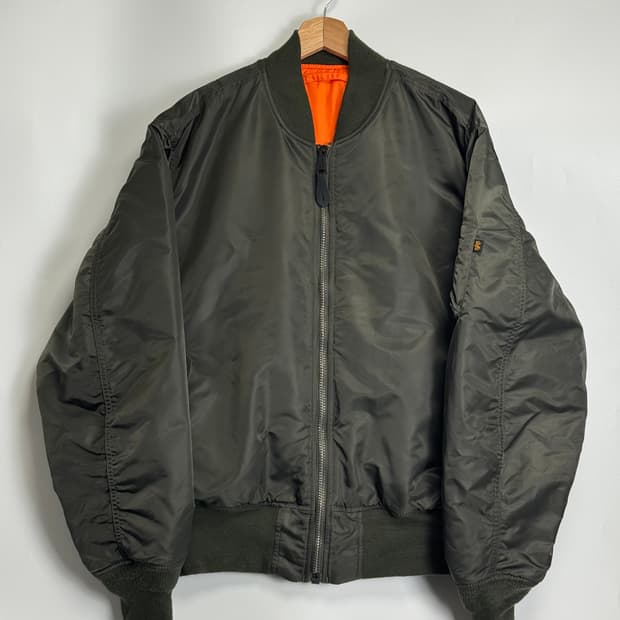 알파 인더스트리 재팬 오버핏 MA-1 MA1 플라이트 자켓 항공점퍼 XL