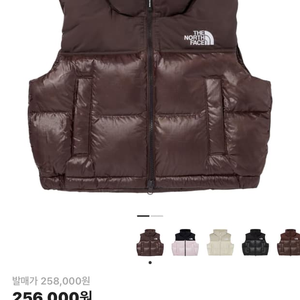 노스페이스 화이트 라벨 노벨티 눕시 조끼패딩 브라운 