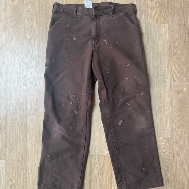 빈티지 칼하트 싱글니 덩가리핏 b11 브라운 35x30