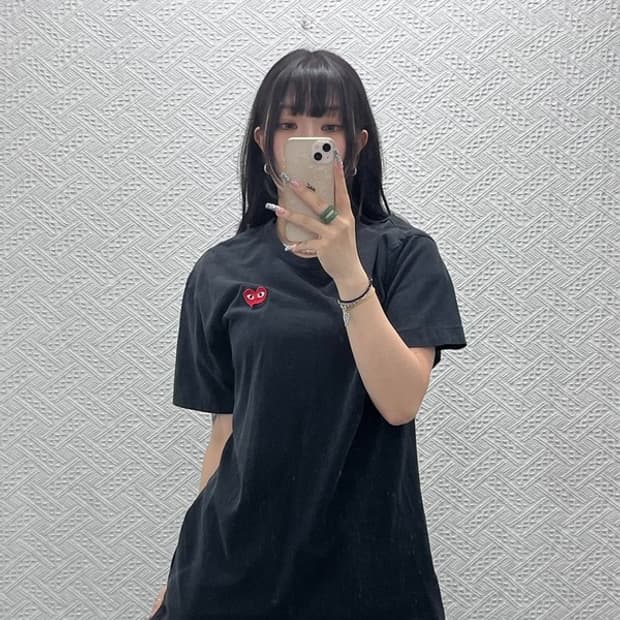 꼼데가르송 빈티지 캐주얼 키치 하트와펜 반팔티 XL C12673