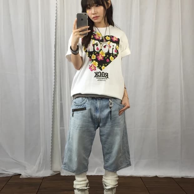 2015 Rock in Japan Floral Tee White