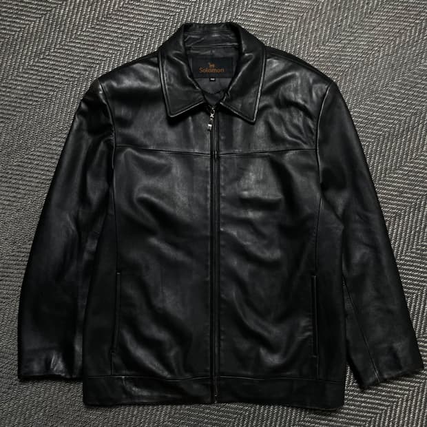 Solomon 아카이브 램스킨 싱글 라이더 레더 가죽 자켓o 5280