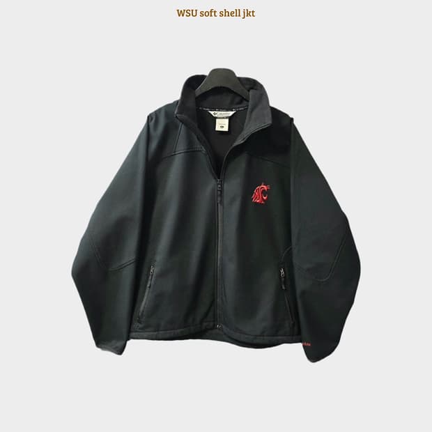 컬럼비아 WSU 소프트 쉘 져지 집업 자켓