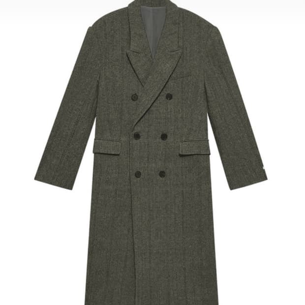 인스턴트펑크 오버사이즈 헤링본 울자켓 브라운