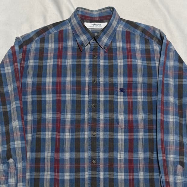 M 버버리 블루 노바체크 셔츠