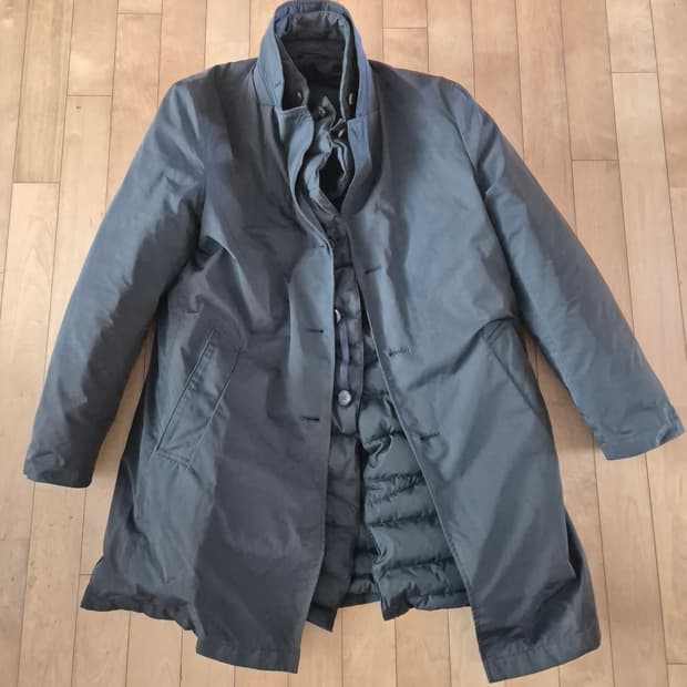 패딩 레이어드 코트