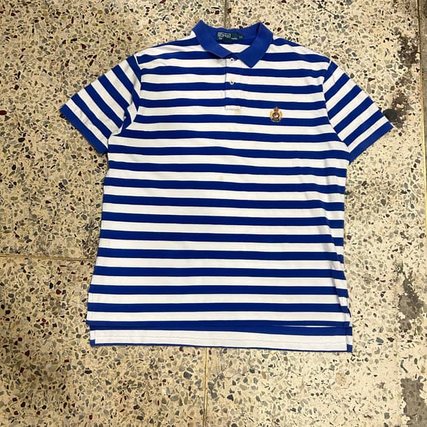 폴로(POLO RalphLauren) 스트라이프 자수 카라티