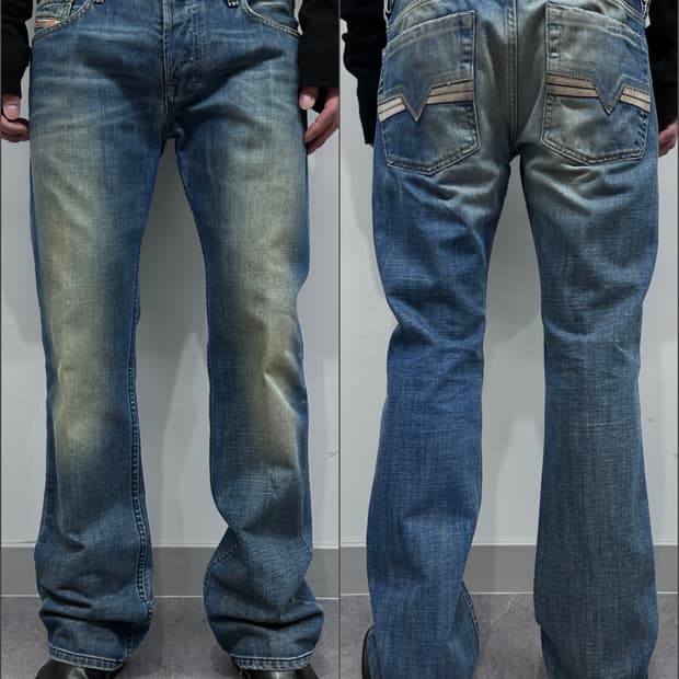 디젤 자티니 미드 워싱 데님 팬츠