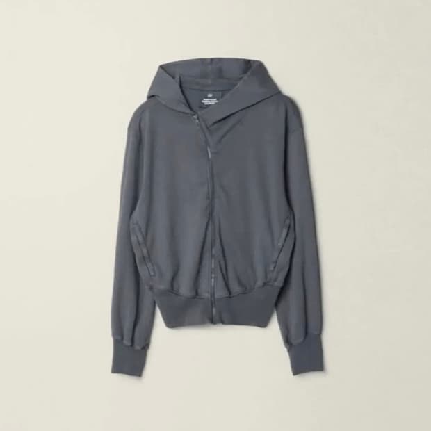 (M) 누마레 ee 커브드 후드집업 차콜 25fw