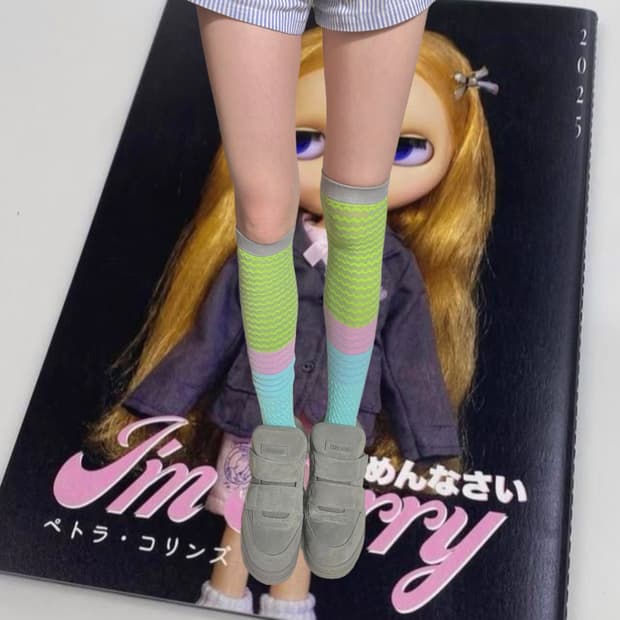 Jacquard over the knee socks 자카드 니삭스