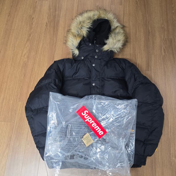 (XL) 슈프림 페이스마스크 700 퍼퍼 패딩 자켓 블랙
