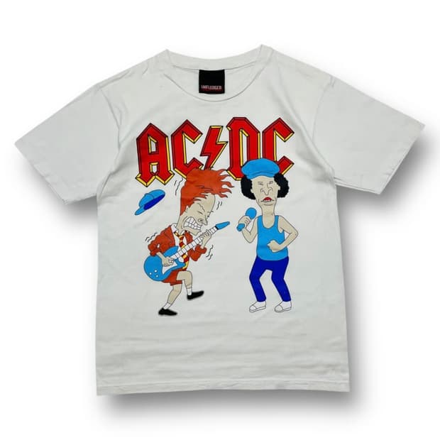 UNFLEDGED AC/DC 락 밴드 패러디 아트 반팔 티셔츠