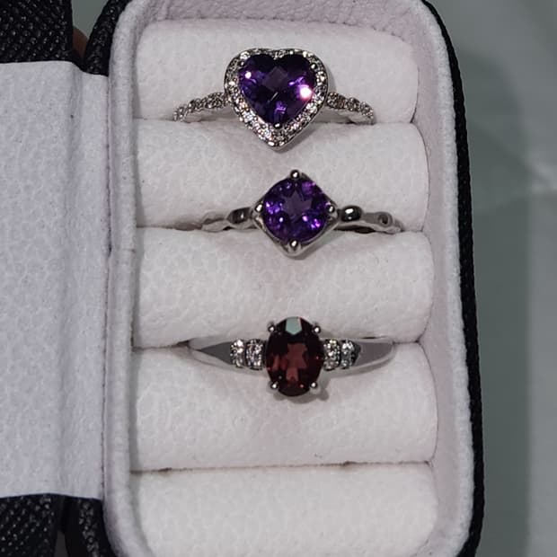 자수정 가넷 실버925 반지