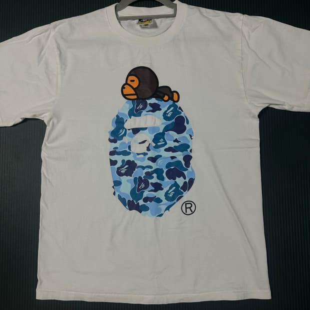 베이프 카모 마일로 블루 L