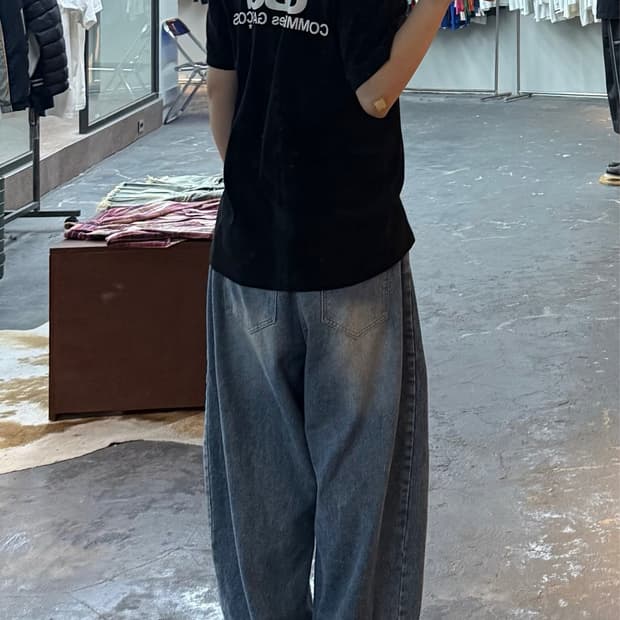 꼼데가르송 CDG 로고 블랙 반팔 H3274