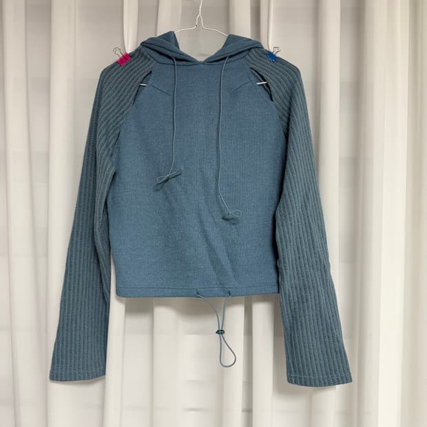 [타입서비스] KNITTED SIDE SLIT HOODIE