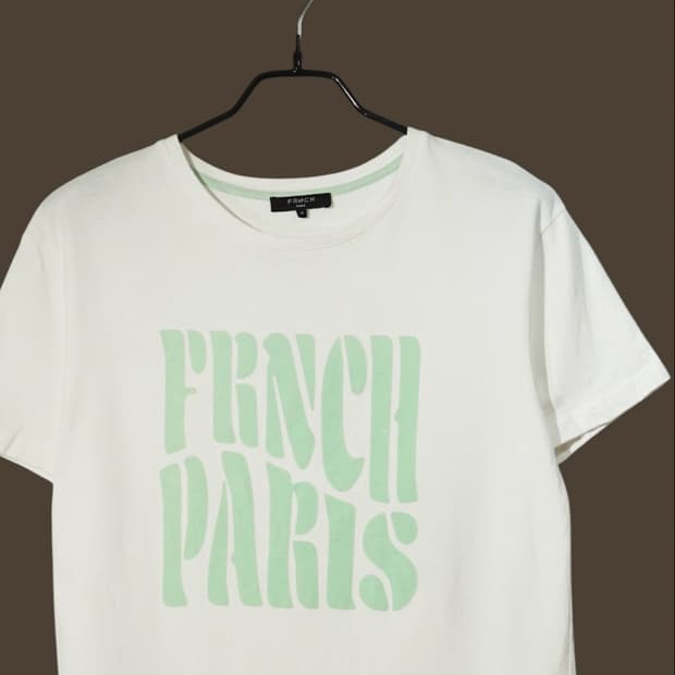 FRNCH PARIS 레터링 반팔 티셔츠