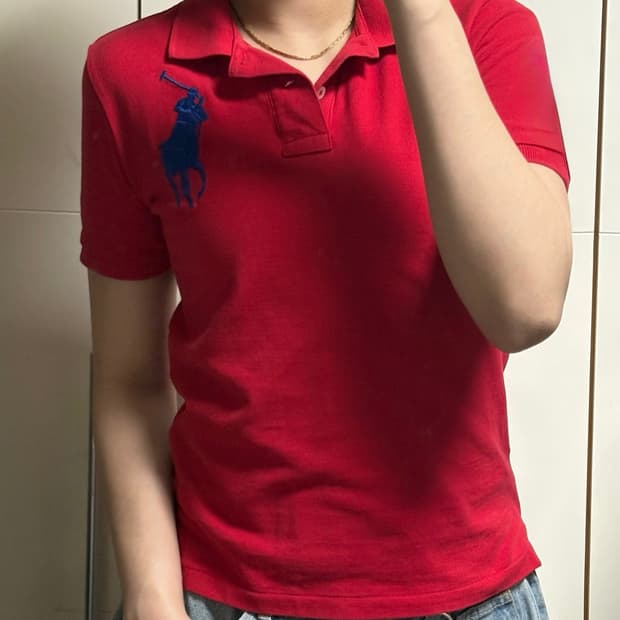 폴로 랄프로렌 빅포니 레드 슬림핏 카라티