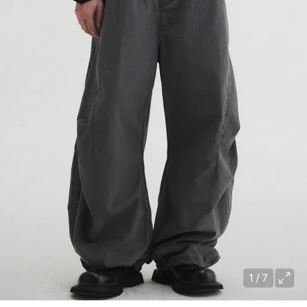 디앤에스알 가먼트 다잉 커브드 팬츠 차콜