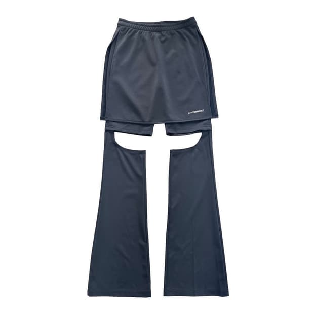 지초이 컴포트 23-006 슬림 스커트 팬츠 사이즈2 차콜