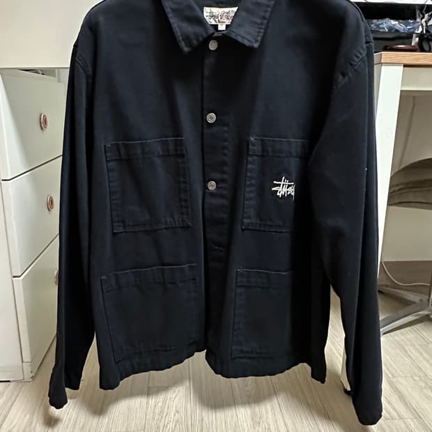 스투시 워크기어 블랙 자켓 XL