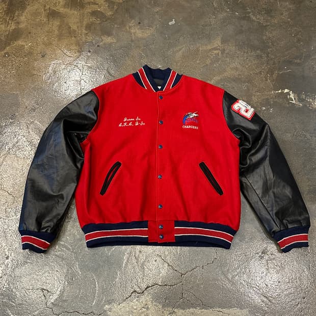 00s NEFF 빈티지 바시티 팀자켓 XXL